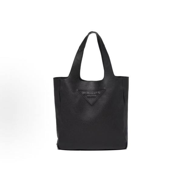 PRADA, embossed logo, simple Tote bag, shopping bag, handbag, regular men\'s style, black